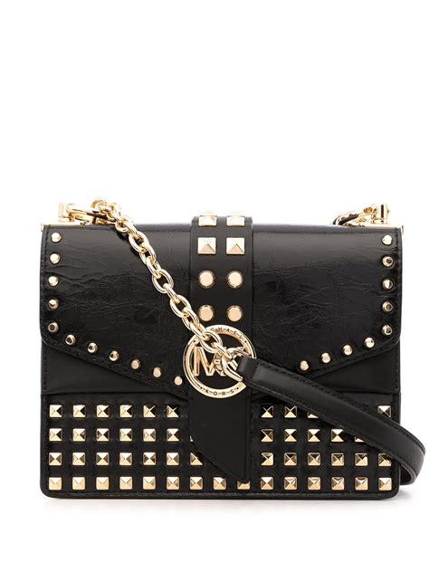 leather color block michael kors bag|Michael Kors black studded bag.